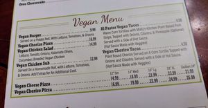 Growing vegan menu! at Sophia's Italian Restaurant & Pizzeria in Reading