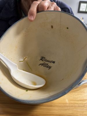 That good! Finished the whole bowl    at Ramen Alley in Columbus