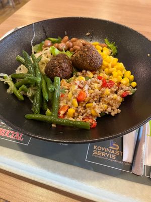 Salad from salad bar. at Interspar in Celje