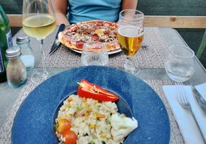 Vegan risotto at Le Stelvio in Epernay