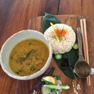 Vegetable curry set at Yasai Cafe Meguri in Nikko