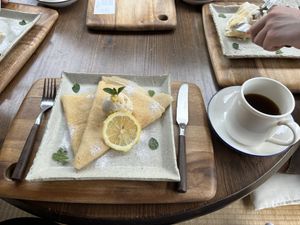Lemon crepe  at Yasai Cafe Meguri in Nikko