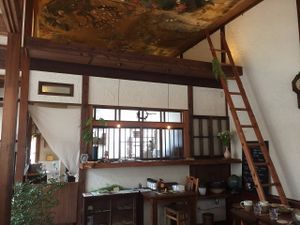 Restaurant interior at Yasai Cafe Meguri in Nikko