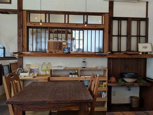 A table at Yasai Cafe Meguri in Nikko