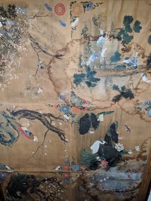 Cool ceiling at Yasai Cafe Meguri in Nikko