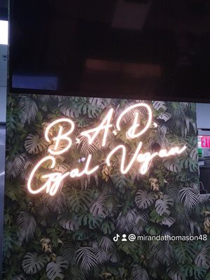 Sign at B.A.D. Gyal Vegan in Marietta
