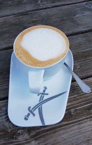 Hafermilch Cappuccino at Beach House Tegernsee in Rottach-egern