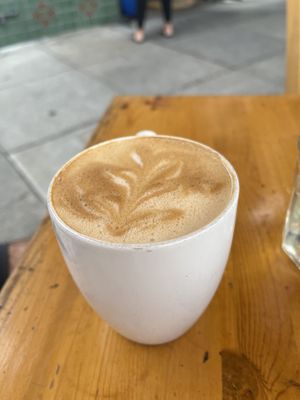 Oat latte   at Savoy Cafe and Deli in Santa Barbara
