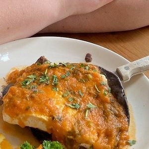 vegan huevos rancheros at Savoy Cafe and Deli in Santa Barbara