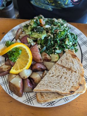 Vegan Tofu Scramble at Savoy Cafe and Deli in Santa Barbara