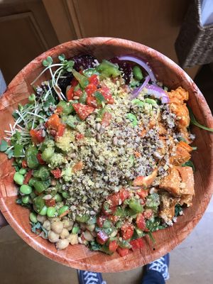Salad bar at Savoy Cafe and Deli in Santa Barbara