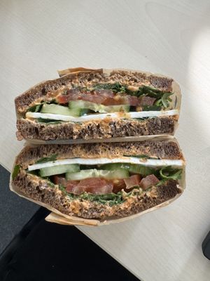 Vegan Greek Stulle.  at Haferkater - Berlin Ostkreuz in Berlin