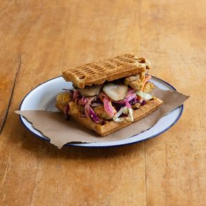 Fried Daring Chicken Sandwich at Pure Grit BBQ in New York City