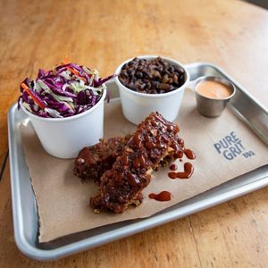 Impossible Cut Plate at Pure Grit BBQ in New York City