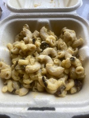 Mac+cheese with shiitake bacon   at Pure Grit BBQ in New York City