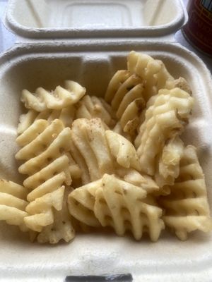 Waffle fries    at Pure Grit BBQ in New York City