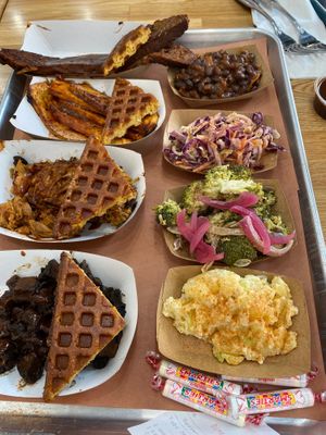 Menu Sampler at Pure Grit BBQ in New York City