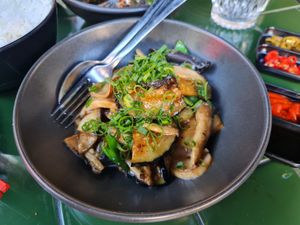 Mushroom and eggplant at China Diner Double Bay in Double Bay