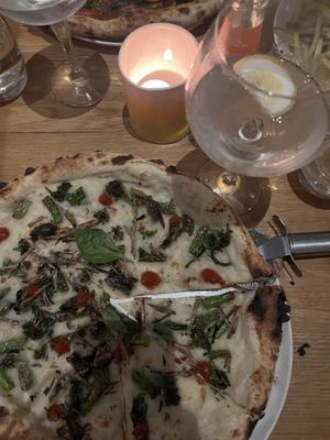 Once we actually got the pizza we ordered without it covered in fish   at The Chapel in Taunton