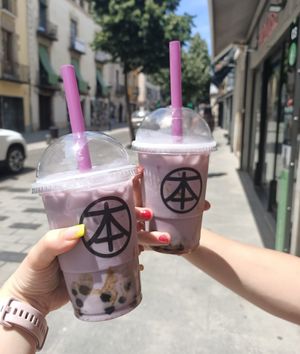 Taro frappe con leche de soja at Bencha in Blanes
