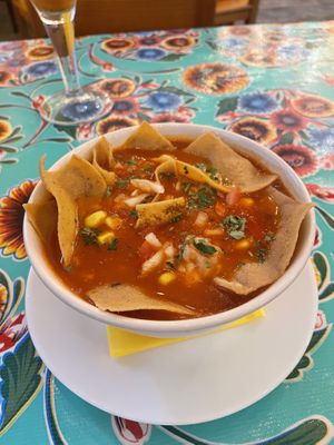 Sopa Azteca  at Taquería Las Calacas in Gijon