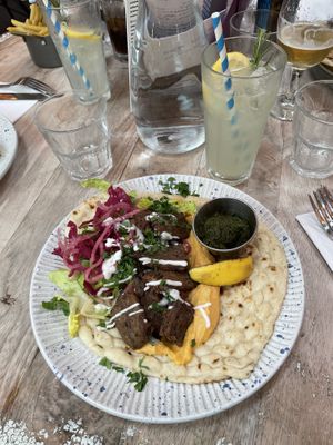Open Plant Based Lamb Open Kebab  at Megan's at The Old Bell in St Albans