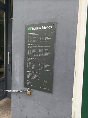 Karte at boba & friends in Hamburg