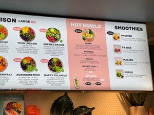 Menu at Island Poké in Colmar