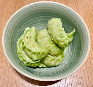 Vegetable dim sum at Flow in Dubai