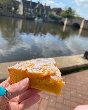 Orange and almond dairy free cake   at Tom's Cakes in St Ives