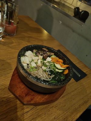 Vegan hot stone at Yuyumi in Munich