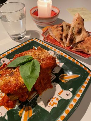 Aubergine Parmigiana at Al Catzone Pizza Napovegana in Berlin