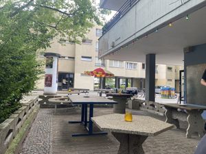 Outside seatings  at Al Catzone Pizza Napovegana in Berlin