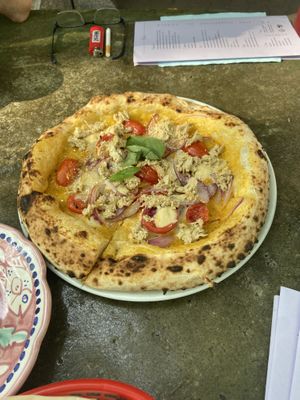 Bruce: very good! The vegan tuna is very tasty  at Al Catzone Pizza Napovegana in Berlin