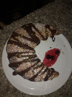 Sweet calzone (at night)  at Al Catzone Pizza Napovegana in Berlin