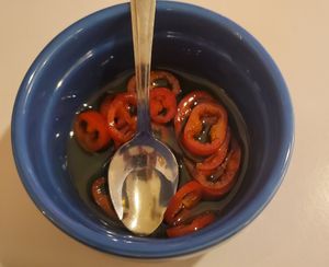 Nice try but not spicy at all ;) at Al Catzone Pizza Napovegana in Berlin