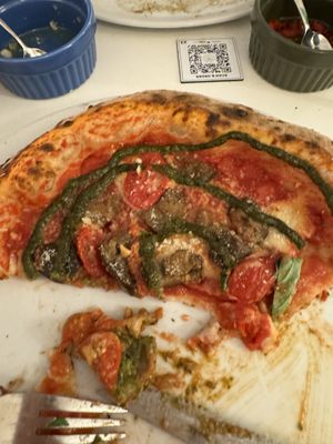 Roast aubergine pizzaa  at Al Catzone Pizza Napovegana in Berlin