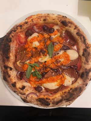 Super Diavola (pepperoni pizza) 🌶️🌶️🌶️👅  at Al Catzone Pizza Napovegana in Berlin