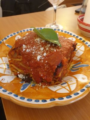 Lasagna at Al Catzone Pizza Napovegana in Berlin