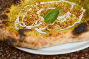 Raffaela pizza at Al Catzone Pizza Napovegana in Berlin