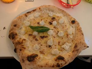 4 cheese pizza. Pretty good! at Al Catzone Pizza Napovegana in Berlin