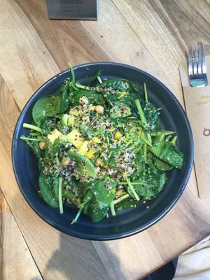 spinach&quinoa salad  at OPA - Greek Street Food in Tirana