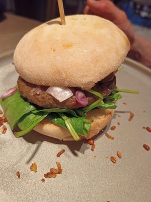 Mushroom burger at Ellis in Brussels