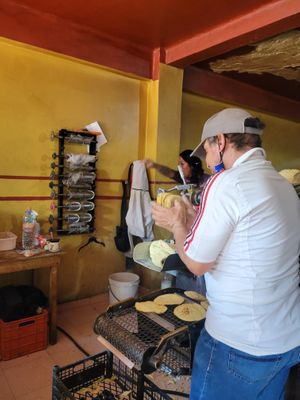 The market tour will take you by one (or more!) local tortillerias  at Aura Cocina Mexicana in Mexico City