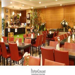 Side store and tables at New Start Restaurant in Seoul