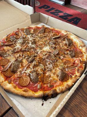vegan meat lovers   at Bella Casa Vegana in New Haven