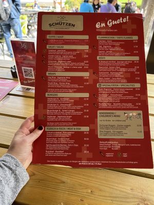 Menu  at Hotel Restaurant Schützen in Lauterbrunnen