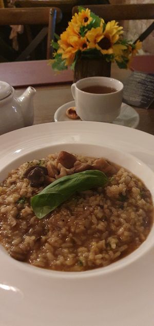 Mushroom risotto at Il Piccolinos in Warwick