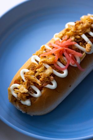 Noodle Hot Dog at Tokyo Boom in Vienna