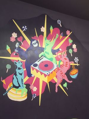 Wall mural at Tokyo Boom in Vienna